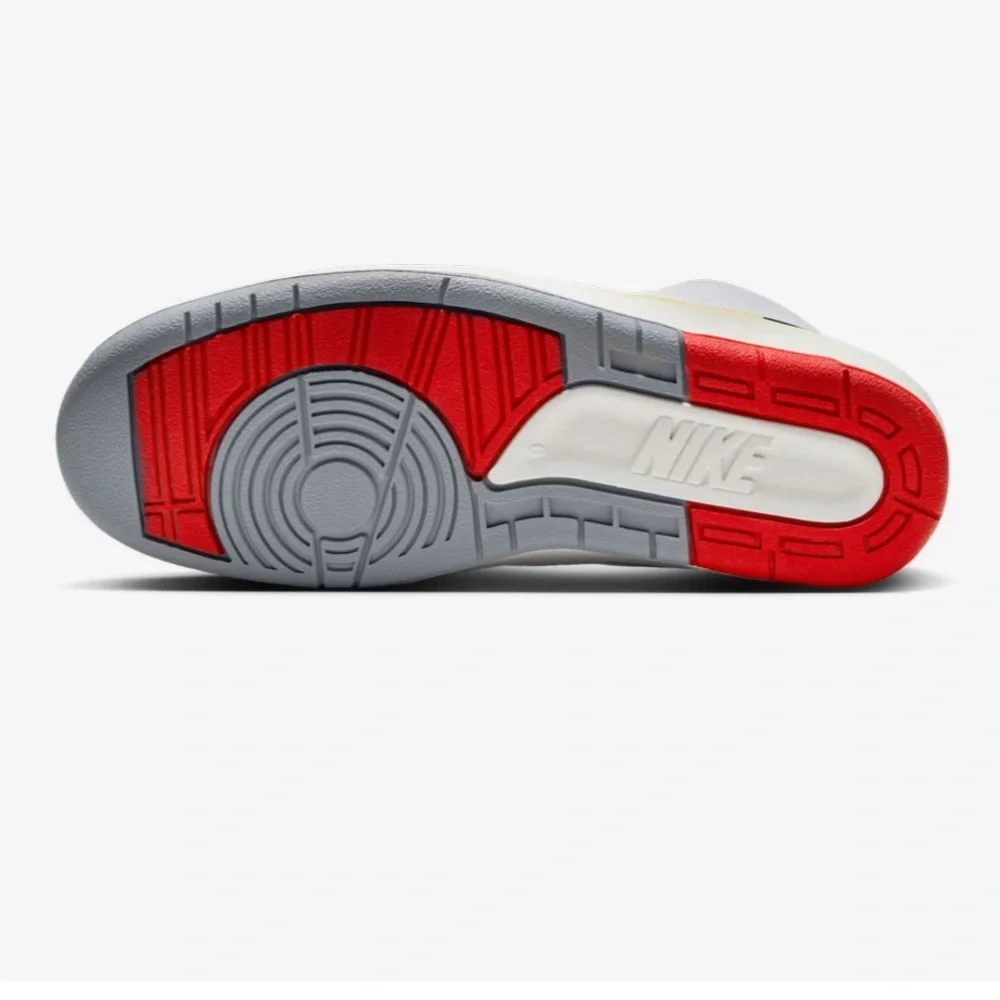 Jordan White and Red Sneakers Classic Basketball Design - Picture 4 of 6